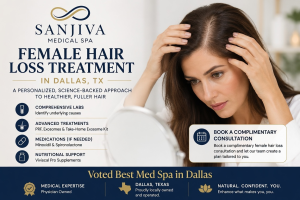 PRP and exosome hair loss treatment for women in dallas